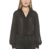 Alexia Admor Mila Long Sleeve Chiffon Blouse