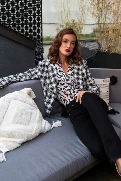 Alexia Admor Mila Long Sleeve Chiffon Blouse