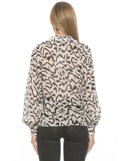 Alexia Admor Mila Long Sleeve Chiffon Blouse