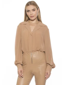 Alexia Admor Mila Long Sleeve Chiffon Blouse