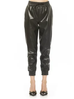Angela Vegan Leather Jogger
