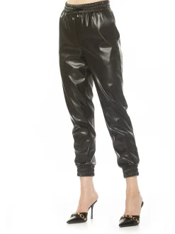 Angela Vegan Leather Jogger