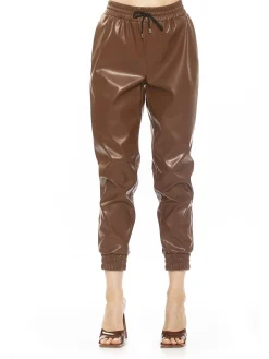 Angela Vegan Leather Jogger