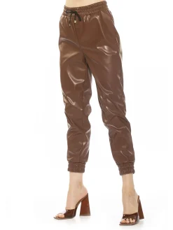 Angela Vegan Leather Jogger