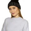 Darla Knitted Beanie With Rhinestones And Pom Pom