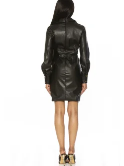 Elena Vegan Leather Dress
