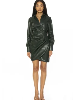 Elena Vegan Leather Dress