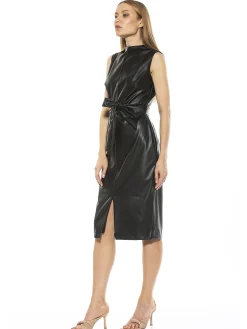 Fara Vegan Leather Dress