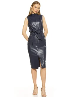 Fara Vegan Leather Dress