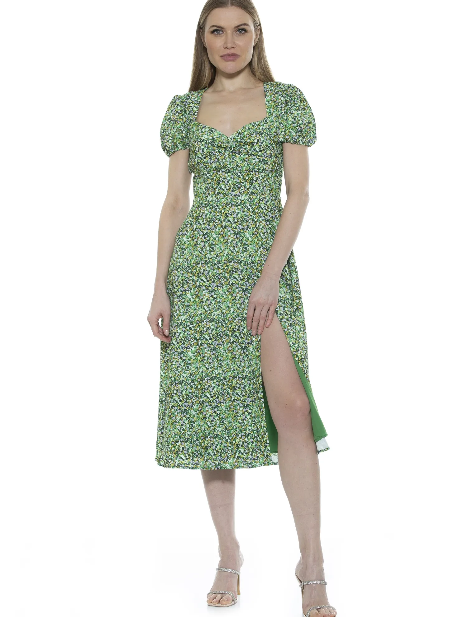 GRACIE SWEETHEART PRINT DRESS I ALEXIA ADMOR