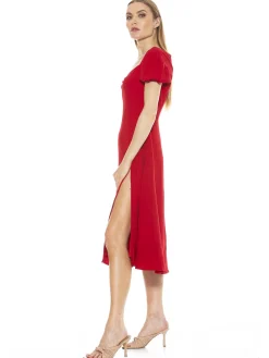 GRACIE SWEETHEART PRINT DRESS I ALEXIA ADMOR