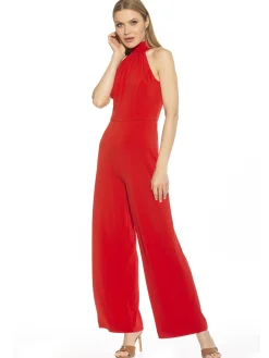Halter Jumpsuit | Polka Dots or Pink Jumpsuit | ALEXIA ADMOR