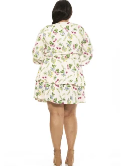 Layla V Neck Dress - Plus Size