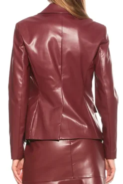 Nora Vegan Leather Blazer