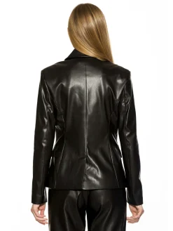 Nora Vegan Leather Blazer