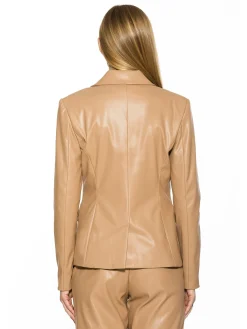 Nora Vegan Leather Blazer