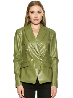 Nora Vegan Leather Blazer