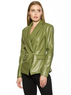 Nora Vegan Leather Blazer