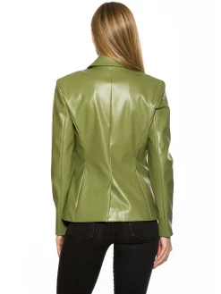 Nora Vegan Leather Blazer