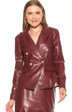 Nora Vegan Leather Blazer