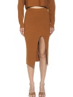 Ribbed Midi Skirt