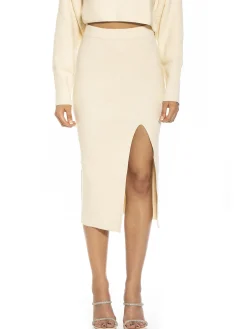 Ribbed Midi Skirt