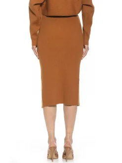 Ribbed Midi Skirt