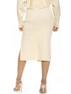 Ribbed Midi Skirt