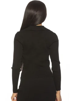 Ribbed Polo Top