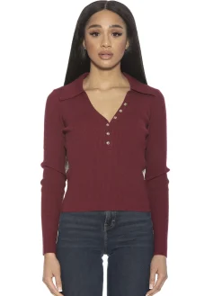Ribbed Polo Top