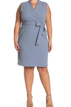 Savannah Sleeveless Wrap Sheath