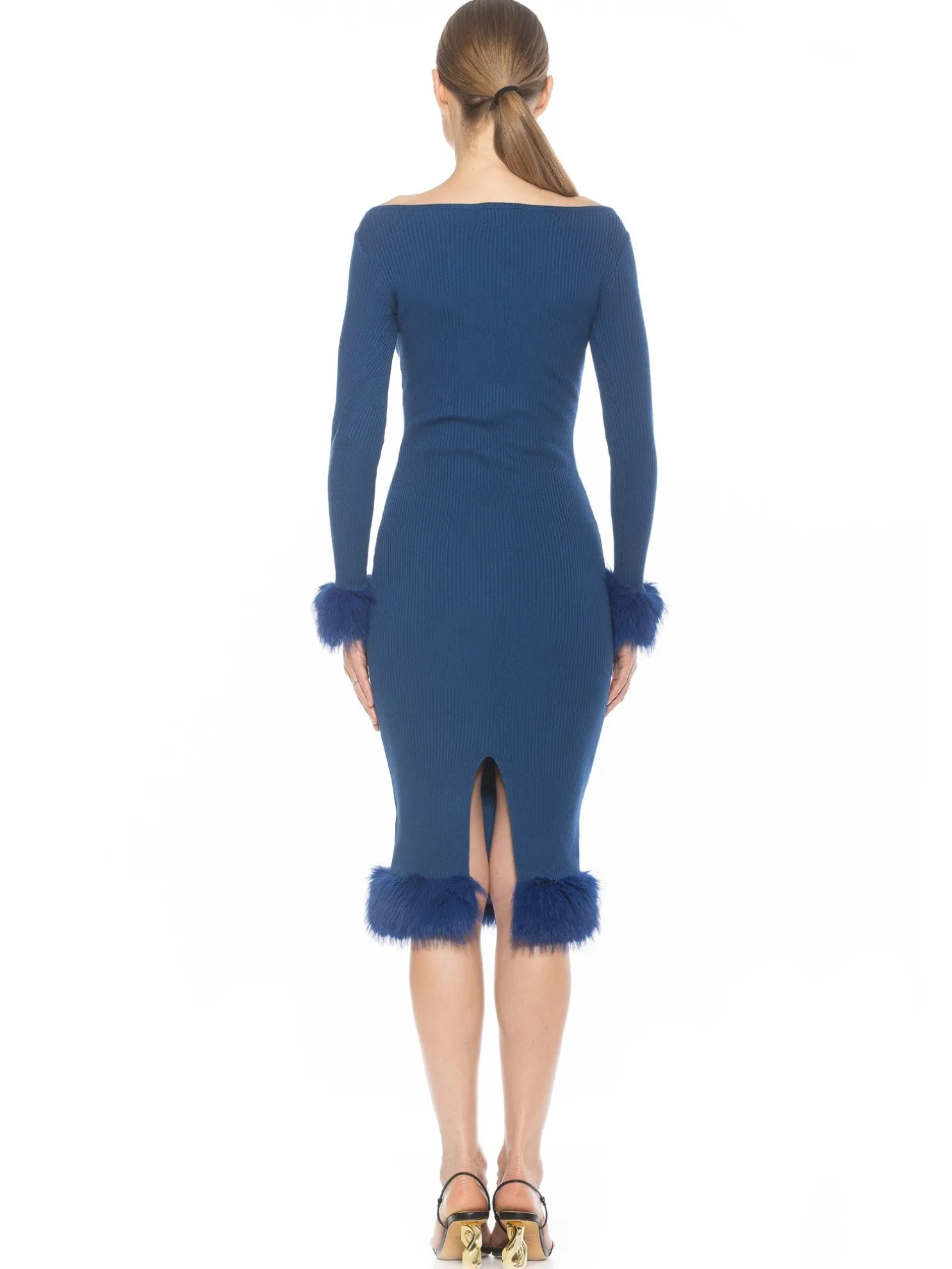 Selena Dress With Fur Trim