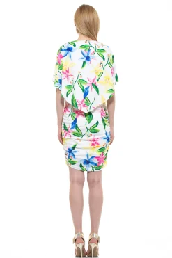Tamara Surplice Tropical Print Dress- Alexia Admor Style No. D3215
